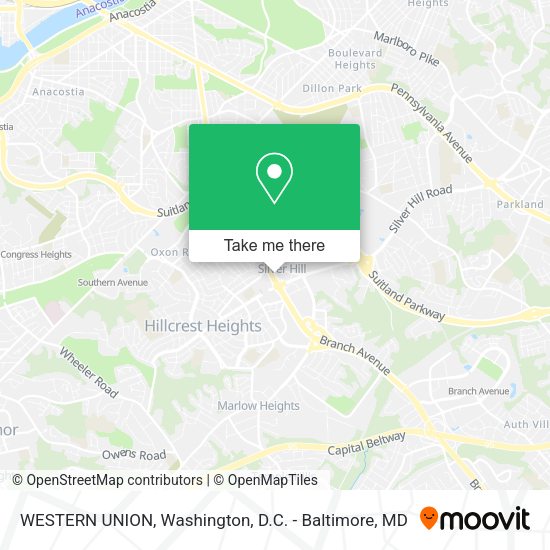 WESTERN UNION map