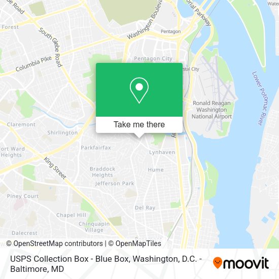 USPS Collection Box - Blue Box map