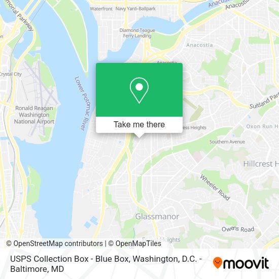 USPS Collection Box - Blue Box map
