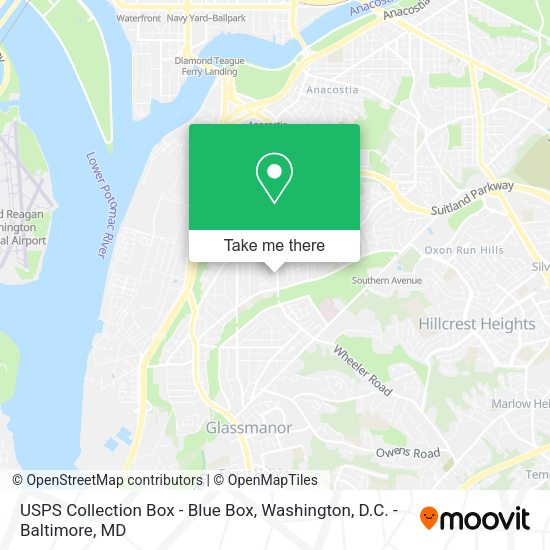 USPS Collection Box - Blue Box map