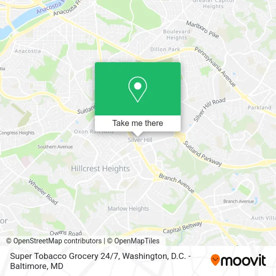 Super Tobacco Grocery 24/7 map