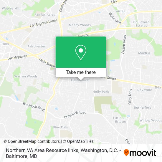 Northern VA Area Resource links map