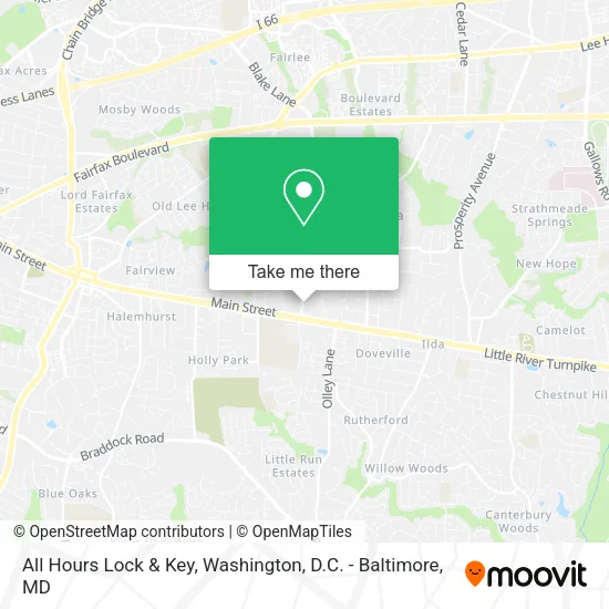 Mapa de All Hours Lock & Key