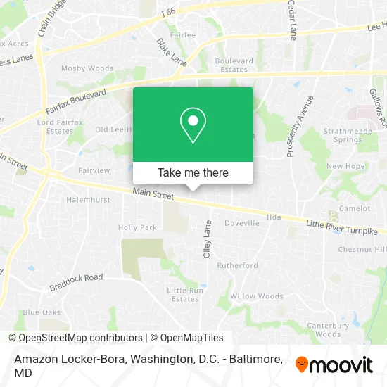 Amazon Locker-Bora map