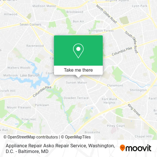 Appliance Repair Asko Repair Service map