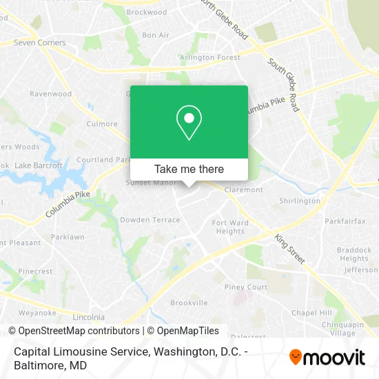 Mapa de Capital Limousine Service