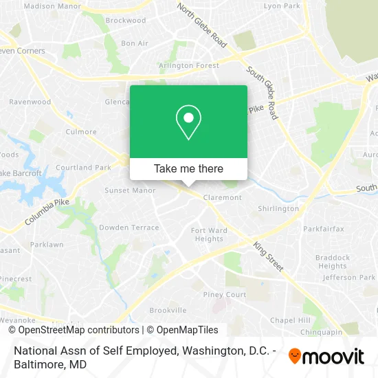 National Assn of Self Employed map