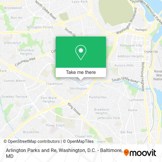 Arlington Parks and Re map