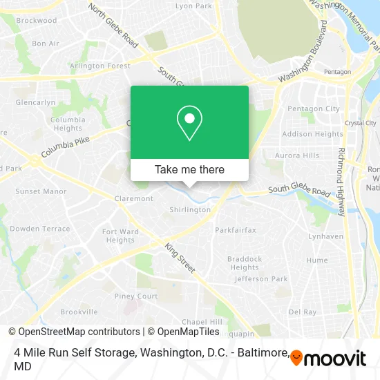 4 Mile Run Self Storage map