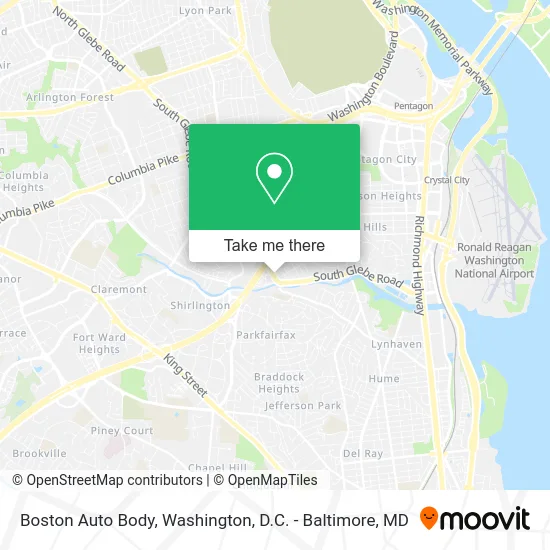 Boston Auto Body map
