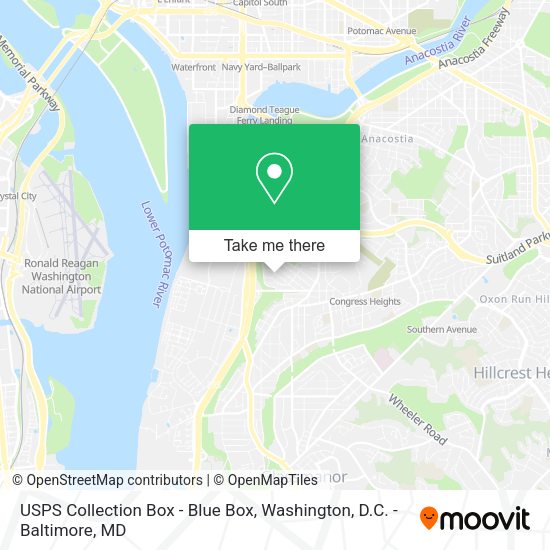 USPS Collection Box - Blue Box map