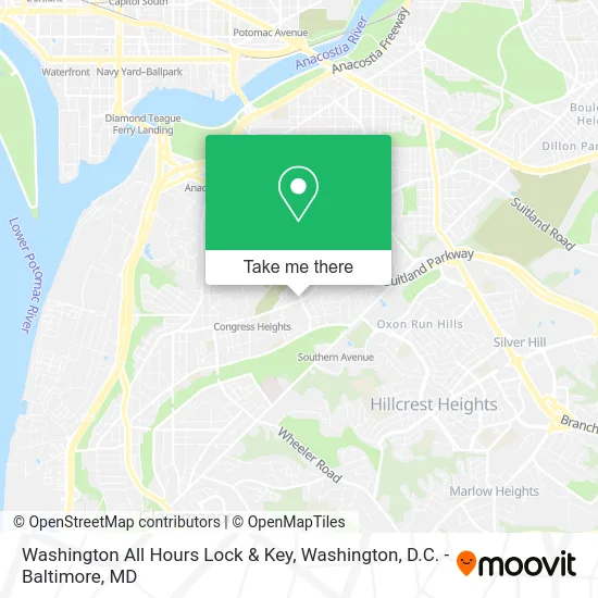 Washington All Hours Lock & Key map