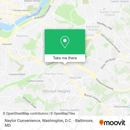 Naylor Convenience map