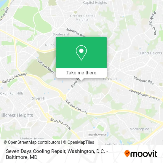 Seven Days Cooling Repair map