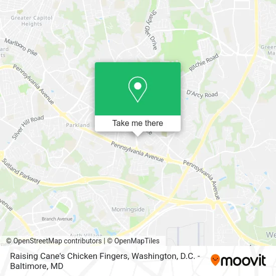 Raising Cane's Chicken Fingers map