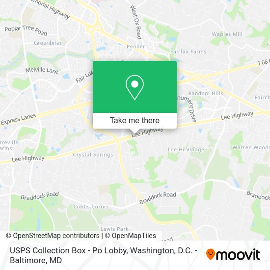 USPS Collection Box - Po Lobby map