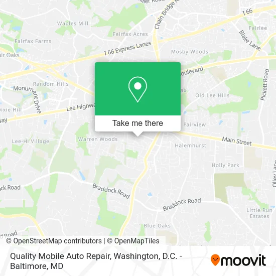 Quality Mobile Auto Repair map