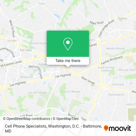 Cell Phone Specialists map