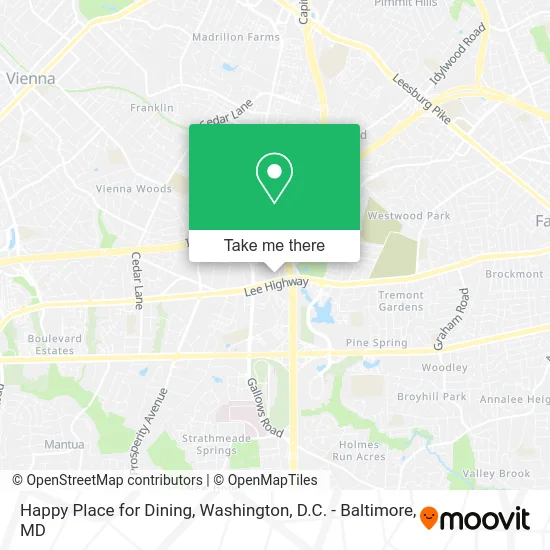 Happy Place for Dining map