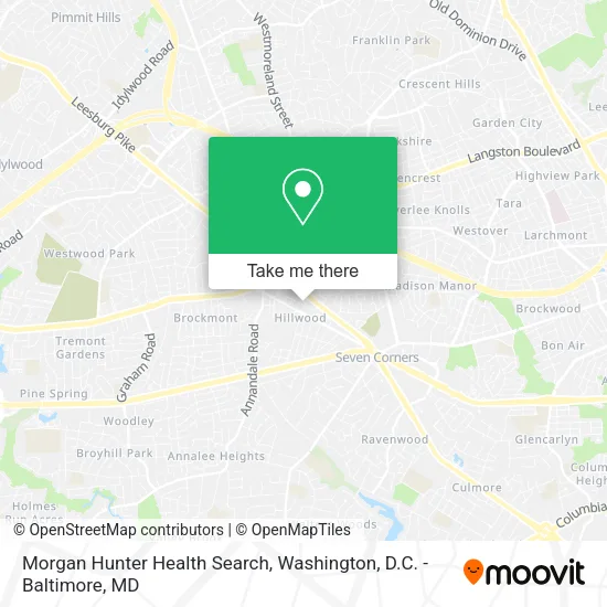 Morgan Hunter Health Search map