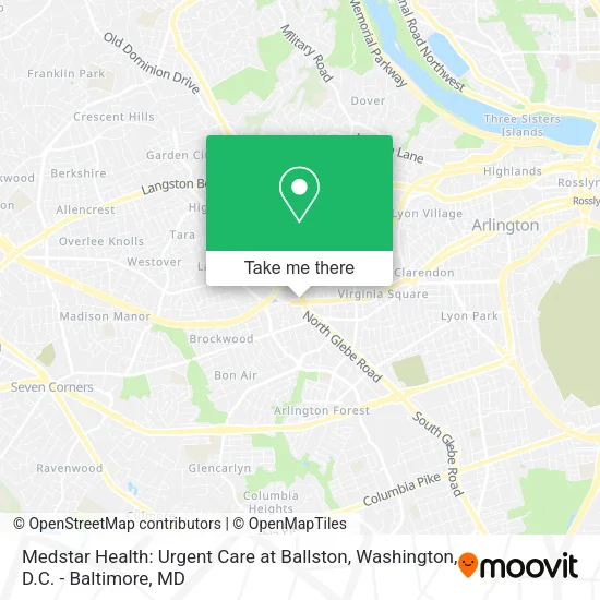 Medstar Health: Urgent Care at Ballston map