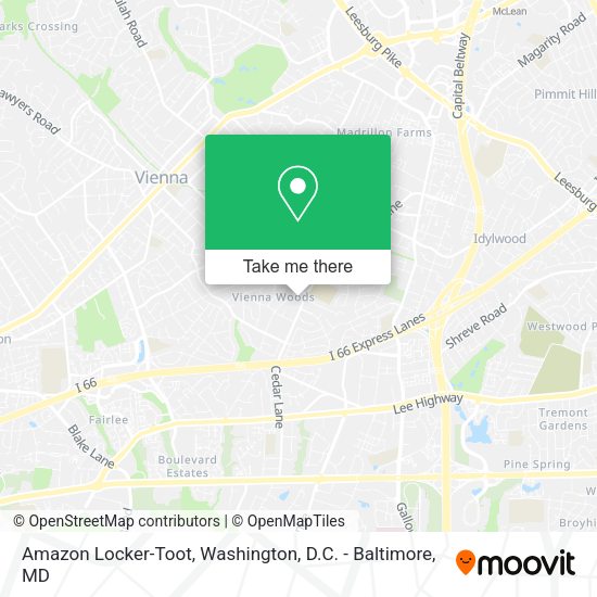 Amazon Locker-Toot map