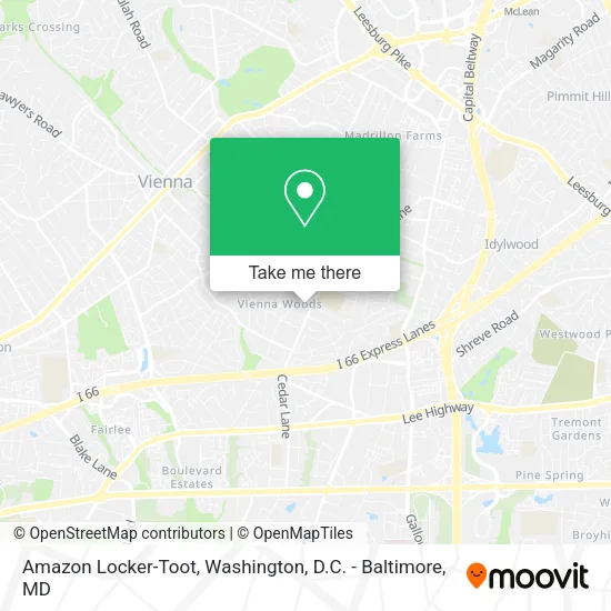 Amazon Locker-Toot map