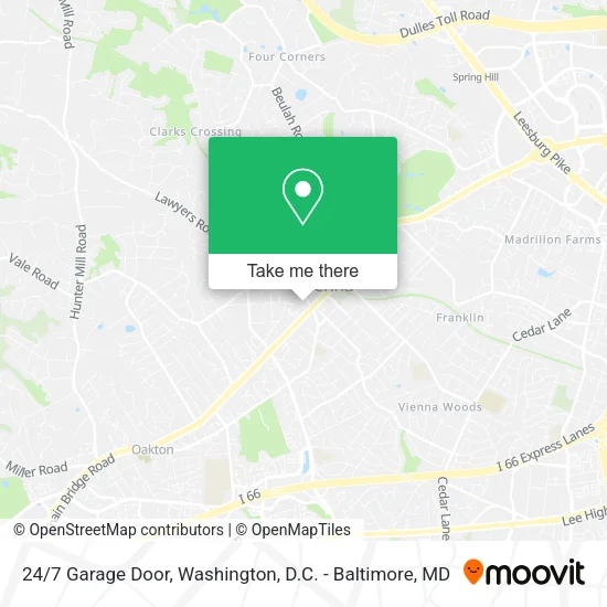 24/7 Garage Door map