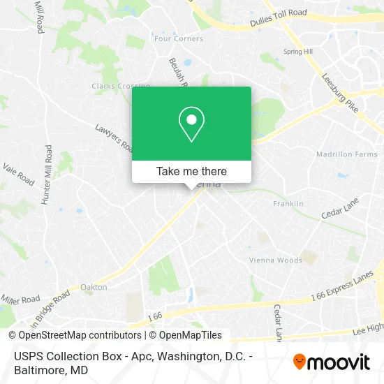 Mapa de USPS Collection Box - Apc