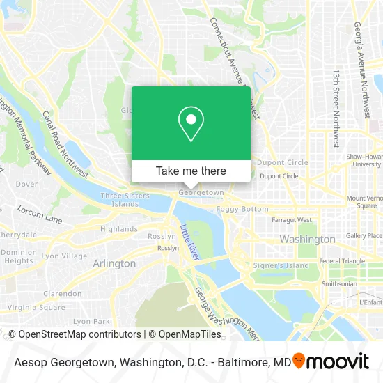 Aesop Georgetown map