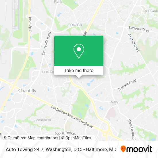 Auto Towing 24 7 map