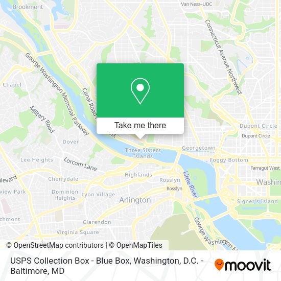 USPS Collection Box - Blue Box map