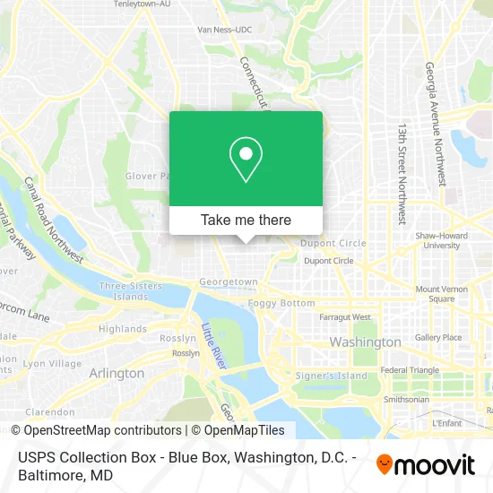 USPS Collection Box - Blue Box map