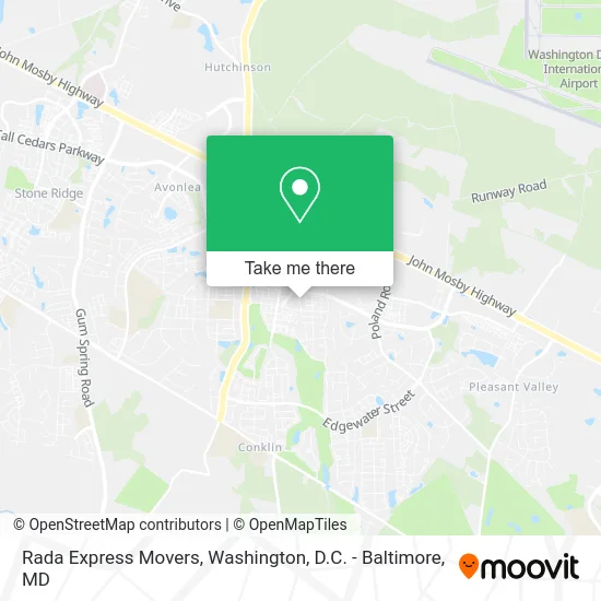 Rada Express Movers map