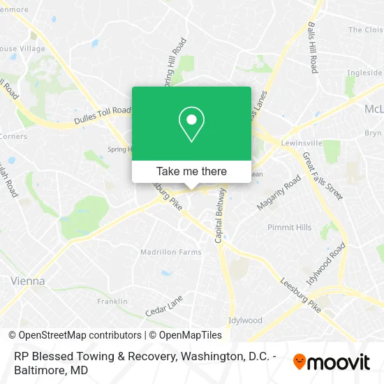 RP Blessed Towing & Recovery map