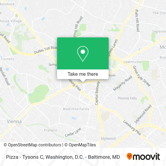 Pizza - Tysons C map