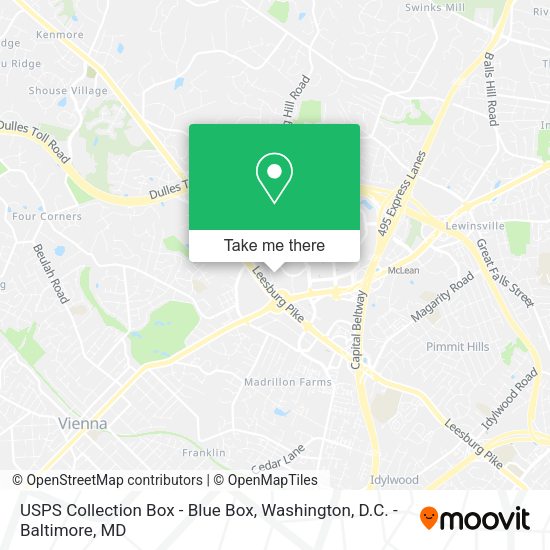 USPS Collection Box - Blue Box map