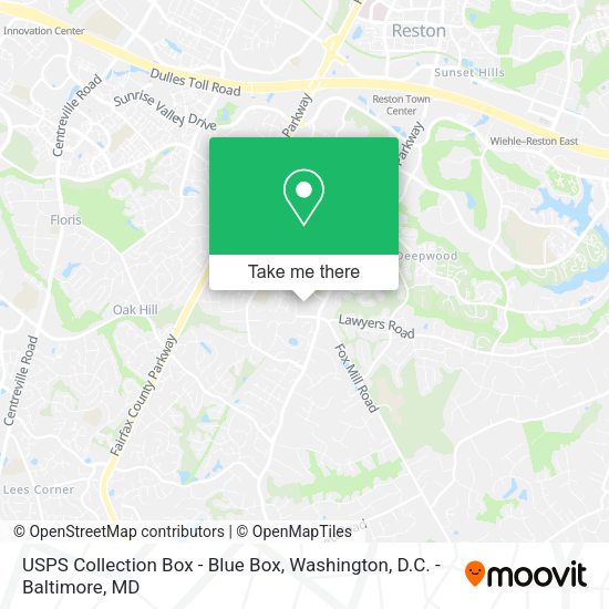 USPS Collection Box - Blue Box map