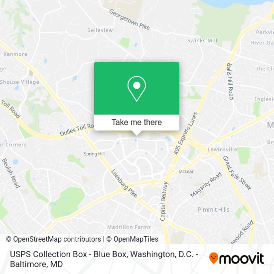 USPS Collection Box - Blue Box map