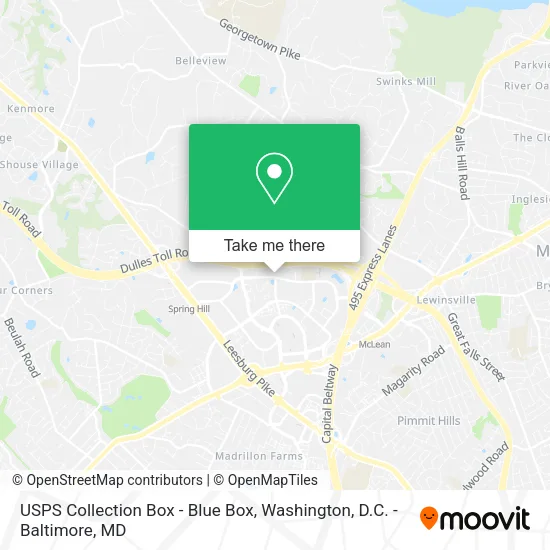 USPS Collection Box - Blue Box map