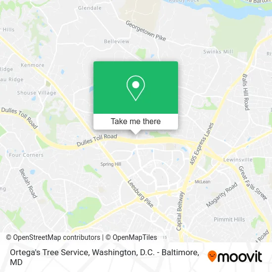 Ortega's Tree Service map