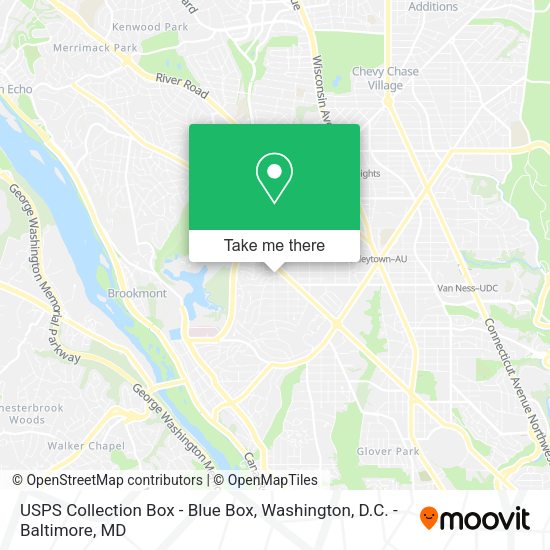 USPS Collection Box - Blue Box map