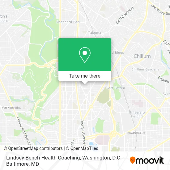 Lindsey Bench Health Coaching map