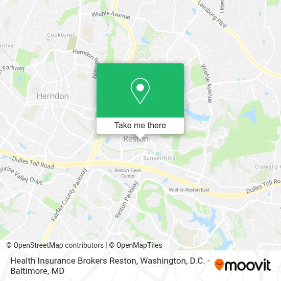 Health Insurance Brokers Reston map