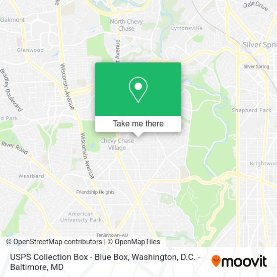 USPS Collection Box - Blue Box map