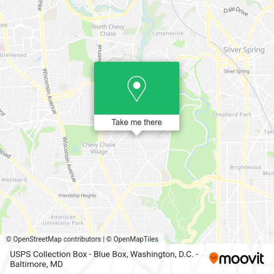 USPS Collection Box - Blue Box map