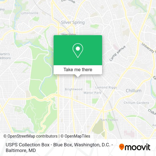 USPS Collection Box - Blue Box map