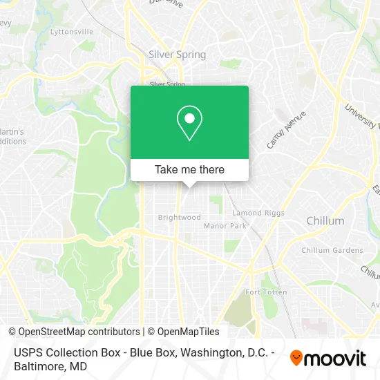 USPS Collection Box - Blue Box map
