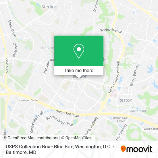 USPS Collection Box - Blue Box map