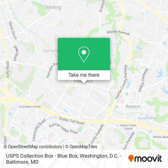 USPS Collection Box - Blue Box map